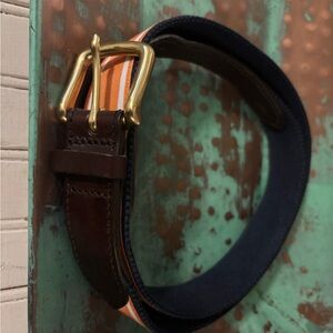 Vineyard vines orange white belt 40